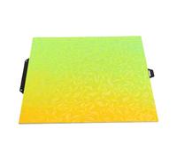 Yusat 3D Printer Build Plate 280x280mm for QIDI Q2 Q2C Double Sided PEY PEO | Flexible Spring Steel Sheet, Star Pattern PEY Side, Chameleon PEO Side, Compatible with PLA ABS TPU PETG, 120°C Heat