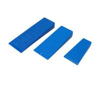 Yusat 3PCS Tree Felling Wedges with Spikes Logging Wedges with Non-Slip Serrated Edges for Safe Directional Tree Cutting 5.5 8 10 Inch Blue ABS Plastic