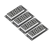 Yusat 4 Digit 7 Segment Display Module, TM1637 Driver Board 5V LED Digital Tube with Decimal Point for Clock (White MRA041B)
