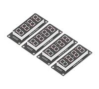 Yusat 4 Digit 7 Segment Display Module, TM1637 Driver Board 5V LED Digital Tube with Decimal Point for Clock (Red MRA041D)