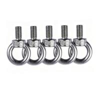 Yusat 5 Pack Eye Bolt 304 Stainless Steel Shoulder Lifting Ring for Ma | M16x2.0 Thread Pitch, 36mm Inner Eye Diameter, 83mm Overall Length, Rust Resistant for Hoisting Rigging, Warehouse, and