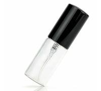 Yusat 50 Pcs 5ml Refillable Mini Glass Spray Bottles with Nozzle and Tube for Travel Perfume Essential Oils and Facial Spray (Black 5ml Glass)