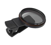 Yusat 52mm CPL Phone Camera Lens Filter CPL Polarizer Circular Filter with Clip On Design for Smartphones to Reduce Enhance Colors