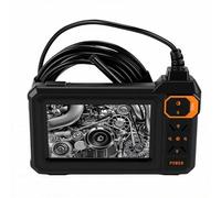 Yusat Borescope 1080P, Dual Lens Endoscope Camera with 8 LED Lights and 5m Semi Rigid Cable, IP67 for Car Engine Pipe Inspection