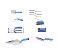 Yusat Brick Jointer Pointing Trowel Grouting Trowel [Brand] Masonry Hand Tool Set 6 Sizes Stainless Steel Semi Circular Working Surfaces TPR PP Handle for Brickwork Concrete