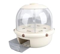 Yusat Cereal Dispenser, 6 Compartments 360 Degree Rotatable Dry Food Storage Container Double Layer with Removable Top Lid for