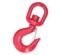 Yusat Crane Hook Lifting Hook 3 Tons 360° Rotating Alloy Steel 12 Tons Breaking Force Large Opening Standard Size for Factory Hoisting Trailers Port Transportation