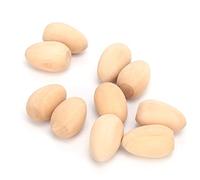 Yusat DIY Wood Eggs Craft Wooden Eggs for Painting Smooth Surface Authentic Size Lightweight Portable Not Easily Broken for Easter Decoration Photography Pretend Play (Small 8/3.14in)