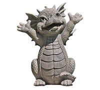Yusat Dragon Statue, Resin Dragon Statue Zen Yoga Dragon Home Garden Decoration Dragon Buddha Art Sculptures for Outdoor Backyard Porch
