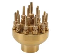 Yusat Fountain Nozzle Brass G2 Inch DN50 3 Tier Adjustable Column Water Fountain Nozzle Sprinkler Spray Head for Garden Pool Pond Landscaping
