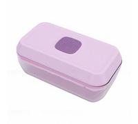 Yusat Ice Cube Tray with Scoop Ice Tray with Scoop Maker with Press Type Maker Easy Release Stackable Storage with Lid Bin for Freezer (S Purple)