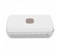 Yusat Ice Cube Tray with Scoop Ice Tray with Scoop Maker with Press Type Maker Easy Release Stackable Storage with Lid Bin for Freezer (L White)