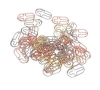 Yusat Metal Iron Wire Paper Clips Office Paper Clips Document 50 Pcs Colorful Electroplated Decorative with Whimsical Shape for School Home Office Supplies