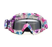 Yusat Motocross Goggles Motorcycle Goggles Motocross Glasses with High-Strength TPU Frame High-Density Sponge Fit PC Lenses for Dirt Bike ATV Off-Road Riding Outdoor Windproof (J)