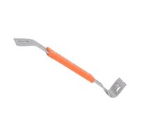 Yusat Nail Puller Stainless Steel Pry Bar Scraper Tool with Non Slip Rubber Handle and Curved Head for Trim Removal Carpentry and Home