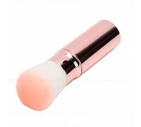 Yusat Retractable Makeup Brush, Strong Grasping Power Travel Face Brush for Blush Loose Powder Foundation Concealer (Pink)