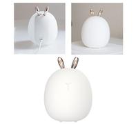 Yusat Silicone Night Light USB Rechargeable LED Light Source Cute Rabbit Sleep Lamp Animal Night Light for Bedside
