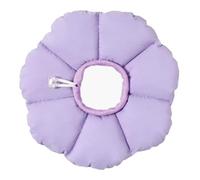 Yusat Soft Cat Cone Collar Adjustable Pet Elizabethan Collar Recovery with Flower Design PP Cotton for Cats Kittens Wound Protection Comfort (Purple)