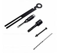 Yusat Square Hole Drill Bit Mortising Chisel Bit Mortise Drill 1/4 Inch Woodworking Round Shank One Step Square Hole Chip Ejection for Impact and Power Hammer