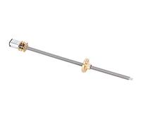 Yusat Thread Reduction Motor Gear Motor N20 Gearbox DC Brushed Reduction Long Output Shaft 160mm Low Noise Metal Gears for Electronic Locks Robots Cameras (DC6V 200RPM)