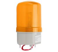 Yusat Warning Light LED Beacon Signal Warning Lamp 220VAC 5W 360° Full Coverage Water and Dust Proof Screw Fixed ABS Shell with Flat Top Type for Factories Offices Schools Stations (Yellow)