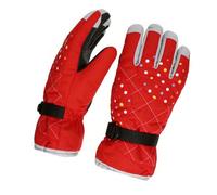 Yusat Winter Gloves for Women Windproof Cold Weather Gloves Thermal Ski with Thick Plush Lining Anti-Slip Palm for Skiing Cycling Driving (Red)