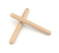 Yusat Wooden Rhythm Stick, Clear and Complete Musical Instrument for Percussion Instrument for Children, Early Educational for Various Settings (1 Pair)