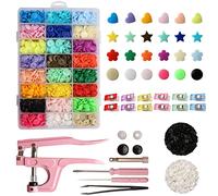 YUSBUTON Polygon snap kit with snap Pliers, 473pcs T5 snap kit for DIY and Sewing/Making/Repairing/Decorating Clothes, Diapers, Bibs…