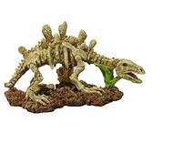 Yusee Aquarium Fish Tank Decor Dinosaur Skeleton Ornament Suitable Marine Tropical Cold Water Reptile & Aquatic Non Toxic & Fish Friendly Safe Ideal Shelter (Stegosaurus)
