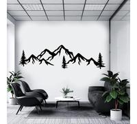 YUSENHUA Self-Adhesive Black Big Mountain Pine Tree Wall Sticker Decal Jungle Woodland Animal Travel Bedroom Office Art