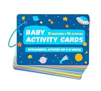 yusetoyue Baby Activity Cards for 0-12 Months - 96 Activities Covering Milestones | Newborn & Infant Essentials Must-Haves for New Moms & First-Time Parents