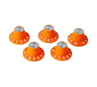 YuShaTra 5Pcs Plastic Guitar Control Knob Thread Edge, Electric Guitar Control Knob Set, Enhanced Grip and Control, Decorative Replacement Knobs for Electric Guitar with Easy Installation