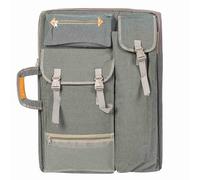 YuShaTra Canva Multifunction Large Art Bag, Sketch Board Bag for Artists, Durable Canvas Fabric with Adjustable Strap, Spacious Storage for 4K Drawing Board and Art Supplies, IDE (Smoky Gray)