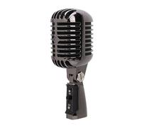 YuShaTra Classic Retro Dynamic Vocal Microphone, Vintage Dynamic Vocal Mic, Cardioid Zinc Alloy Universal Stand, Old Vintage Dynamic Vocal Mic with Adjustable Mount for Stage Performances a