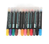 YuShaTra Dual Tip Acrylic Paint Marker Pens, Odorless Acrylic Markers, Smooth Writing Double Tip Paint Pen Set for DIY Crafts, Rock Painting, Wood, Canvas, Fabric with Vibrant Co (12 Colors)