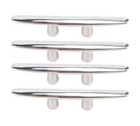 YuShaTra Open Base Boat Cleat, 6 Inch Stainless Steel Dock Cleats, 316 Marine Grade Polished Finish, Heavy Duty Rope Cleats for Yacht Cargo Ship Speedboat, Easy to Tie and Install with Open