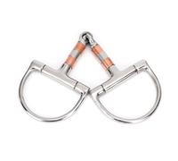 YuShaTra Stainless Steel Dee Bit Snaffle Horse Bit, French Link Eggbutt Snaffle Bit with Copper Rollers, 5 Inch Mouthpiece for Horses, Durable Stainless Steel Horse Tool Accessories