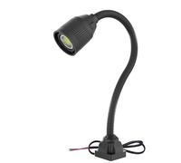YushenFu Energy- Saving LED Work Light Flexible Gooseneck LED Table Light, 360° Adjustable Lamp for Home, Industrial Lighting, Two Types of Bases, 3/4/5W(Size:5W 110-220V,Color:Base A)