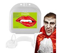 Yusheng Retractable Vampire Teeth,Vampire Tooth - Halloween Dentures With Concealing Device, Retractable Design, Cosplay Costume Accessories For Werewolf, Zombie