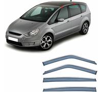 YUSHENGSRSAN 4 PCS Car Window Deflectors for Ford for S-MAX MK1/2009-2014, Car Window Visors Rain Guards Side Window Deflector Visors