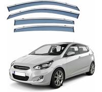 YUSHENGSRSAN 4 Pcs Car Window Deflectors For Hyundai For Solaris Hatchback Mk4-Rc 2011-2016, Side Window Ventilated Visors Rain Deflector Car Window Rain Guards