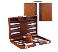 Yushengtai Backgammon Set, 15 Inch Backgammon Board Game, Travel Backgammon with Dice Cup, Portable Backgammon Travel Set, Classic Board Game for Adults, Children