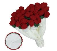 YushengTai Handmade Rose Bouquet Crochet Blanket - Romantic Bouquet Blanket Made of Soft Crochet Roses - Gift for Mother's Day, Valentine's Day & Wedding - Living Room for Couch & Bed