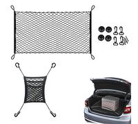 YUSHI Car Storage Net,1pcs Cargo Boot Netting Storage,1 pcs 3 Layer Bag,for Collecting Debris Bottles Groceries on the Back Seat,Luggage,SUV,Truck,Vans,Groceries,Universal,70 x 120 cm+29 25 cm, Black
