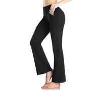 YUSHOW Yoga Pants for Women Flare Trousers Gym Work Bootcut High Waist | Flares Leggings, 4-Way Stretch, Non-See-Through, Moisture-Wicking, Tummy Control Workout Bootleg, 4 Pockets, Gym to Lounging