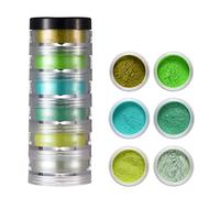 Yushu 6/24 Colors Cosmetic Grade Pearlescent Mica Powder Epoxy Resin Dye Pearl Pigment Natural Mica Mineral Powder for Jewelry Making