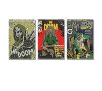 YuShuas 3 PCS Mf Doom Rapper Music Album Cover Poster Poster Wall Art Canvas Posters Room Decorative Aesthetic Poster Print Decor Posters 08x12inch(20x30cm)-3pcs Style-2