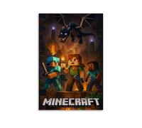 YuShuas Minecraft Poster Movie Comic Game Vintage Music Posters for Room Aesthetic Canvas Wall Art Bedroom Decor12x18inch(30x45cm)