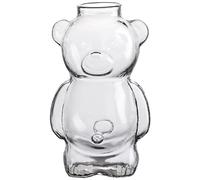 YUSHUD Bear Shaped Cocktail Glass Cup Novelty Drinking Glass Transparent Beer Drinks Glassware for Homes Bar