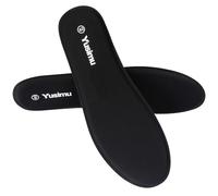 Yusimu Black Soft Cushioned Insoles for Men and Women - Memory Foam Comfort Inserts for Trainers, Walking, Work Boots, Hiking & Sports Shoes - UK8